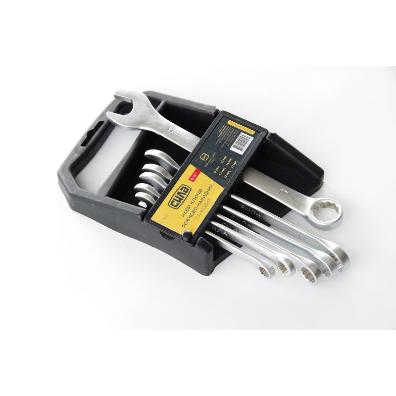 Набір ключів рожково-накидних CrV (8-17мм) 6шт