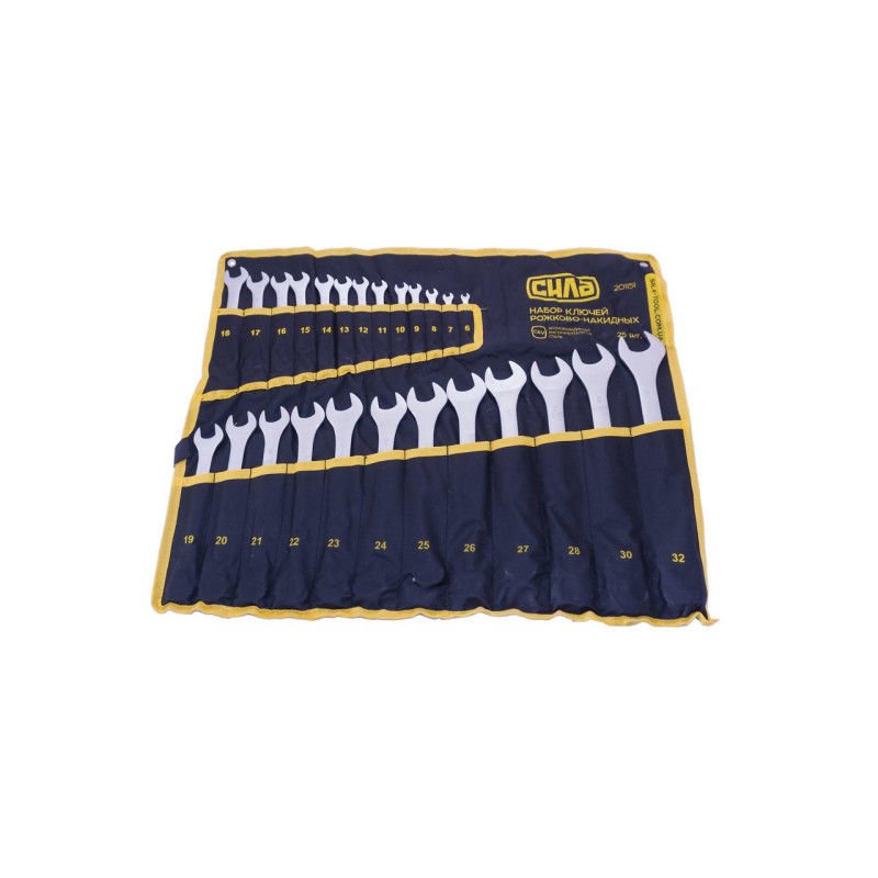 Набір ключів рожково-накидних в чохлі CrV (6-28, 30, 32мм) 25шт