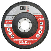 Круг пелюстковий торцевий КЛТ COBRA T27, 125x22 мм, Р120 1/10