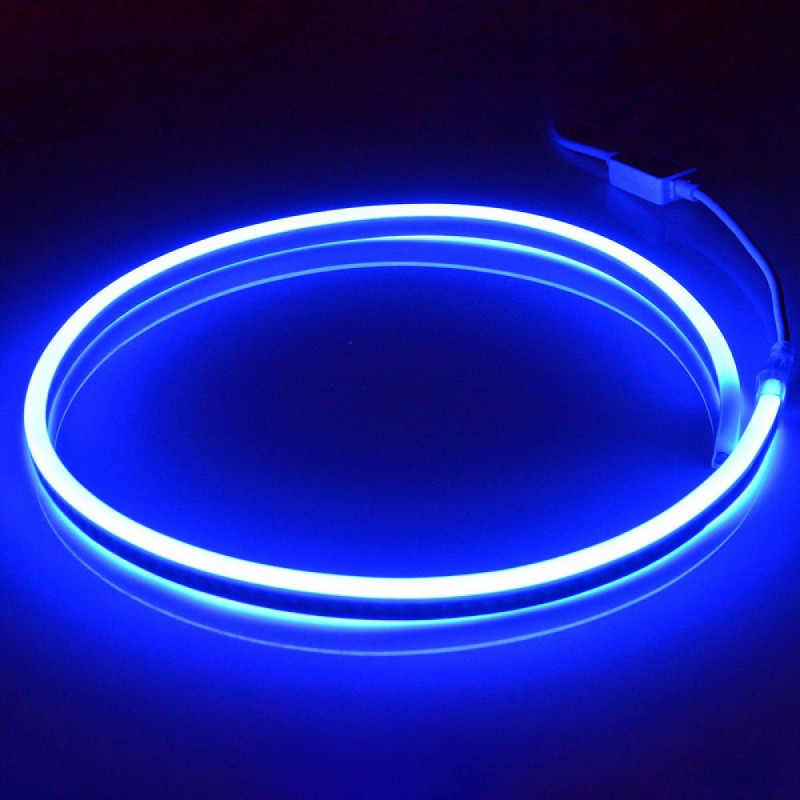 # 53-B AVT-1-NEON 120B2835-220V-12W / m IP65 8 * 16mm Світлодіодний неон синій smd2835