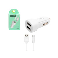 АЗП HOCO Z2A 2USB/2,4A+Micro White