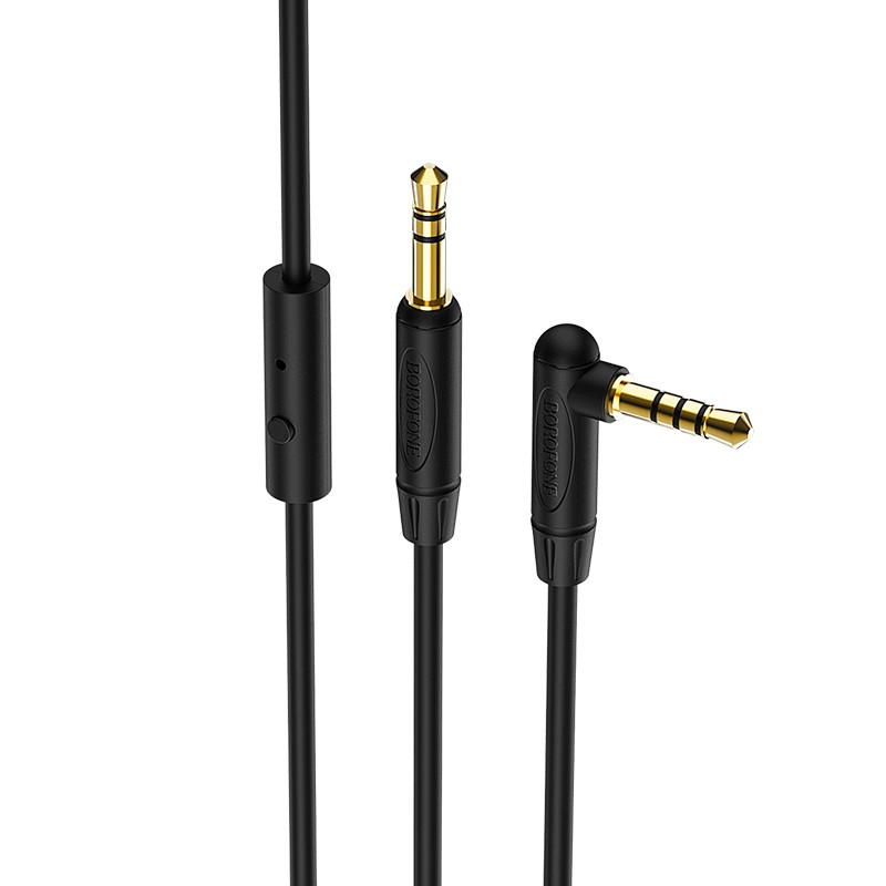 AUX-Кабель BOROFONE BL5 with mic 3.5mm/1m black