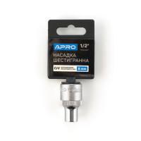 Насадка шестигранная CrV ½ 8мм Apro (APRO)