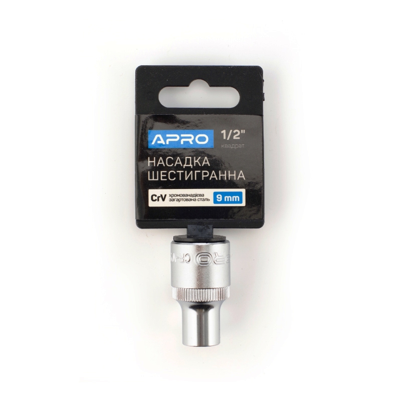 Насадка шестигранна CrV ½ 9мм Apro  (APRO)