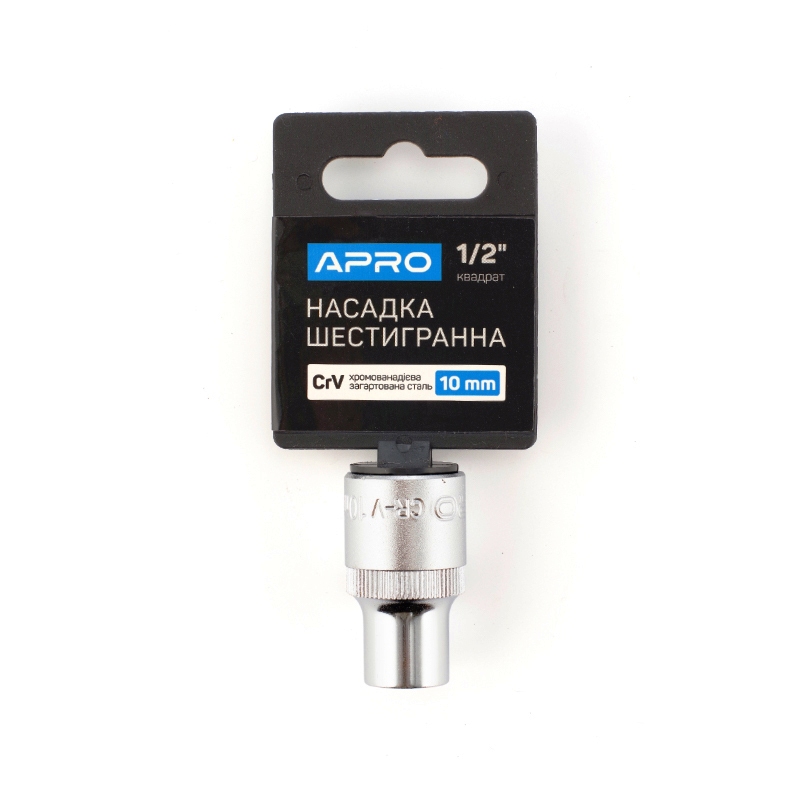 Насадка шестигранна CrV ½ 10мм Apro (APRO)