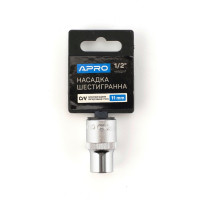 Насадка шестигранна CrV ½ 11мм Apro  (APRO)