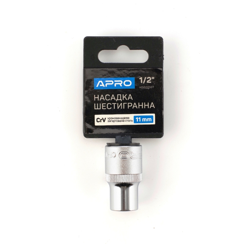 Насадка шестигранна CrV ½ 11мм Apro  (APRO)