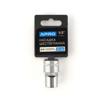 Насадка шестигранна CrV ½ 12мм Apro  (APRO)