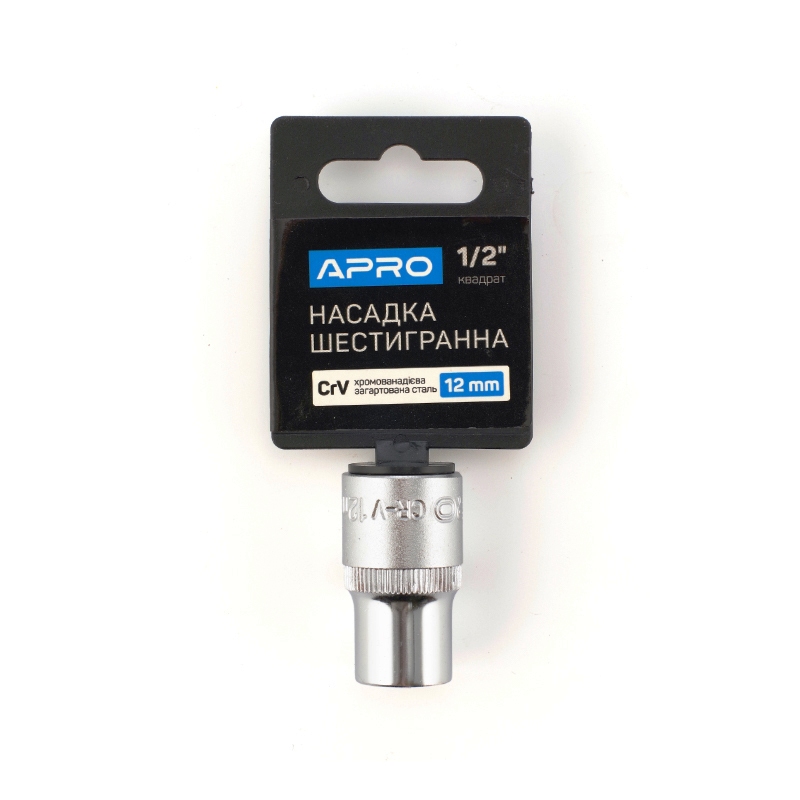 Насадка шестигранна CrV ½ 12мм Apro  (APRO)