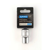 Насадка шестигранна CrV ½ 13мм Apro  (APRO)