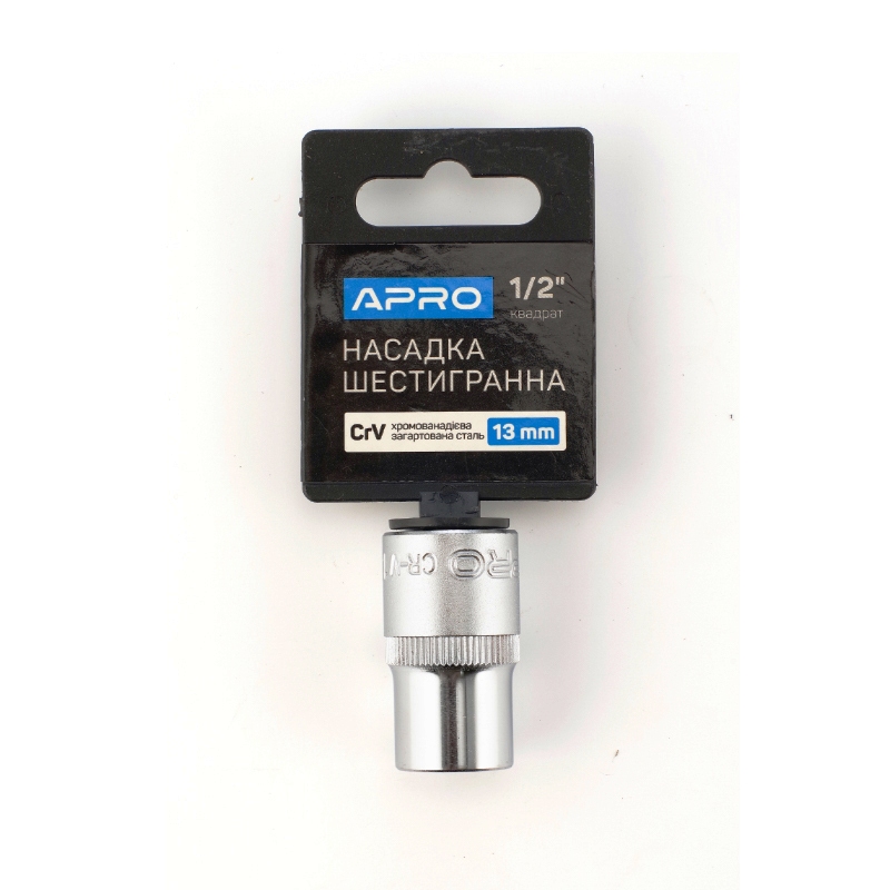 Насадка шестигранна CrV ½ 13мм Apro  (APRO)