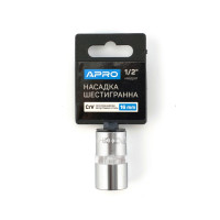 Насадка шестигранна CrV ½ 16мм Apro  (APRO)