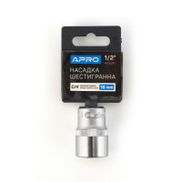Насадка шестигранная CrV ½ 18мм Apro (APRO)