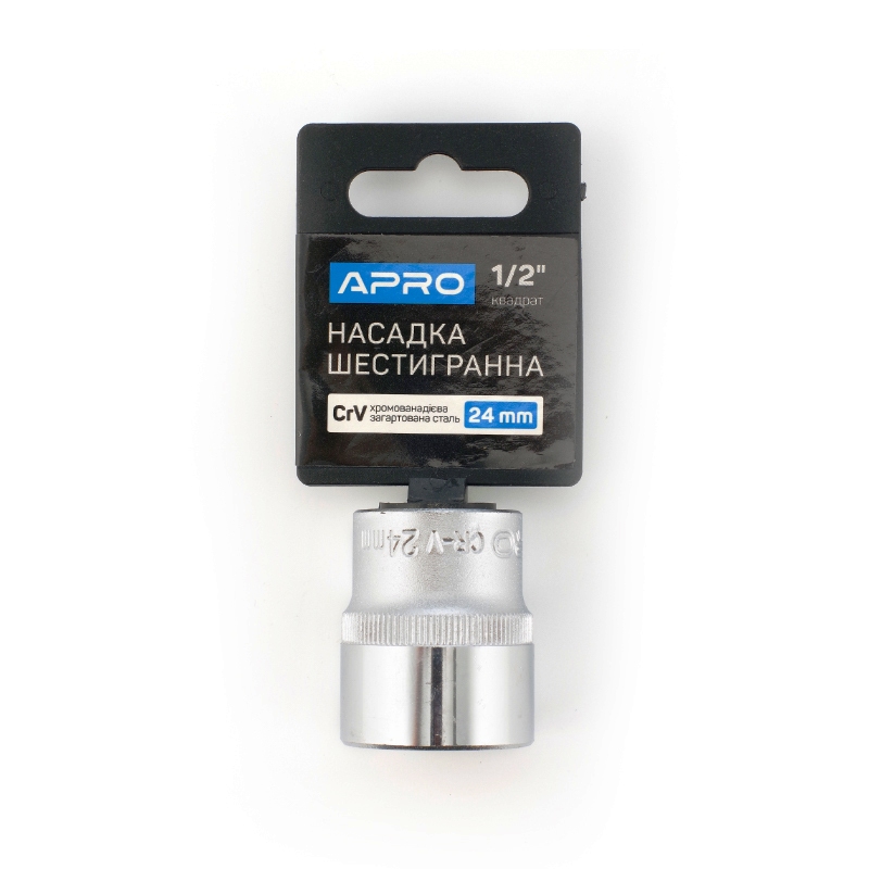 Насадка шестигранна CrV ½ 24мм Apro  (APRO)