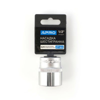 Насадка шестигранна CrV ½ 27мм Apro  (APRO)