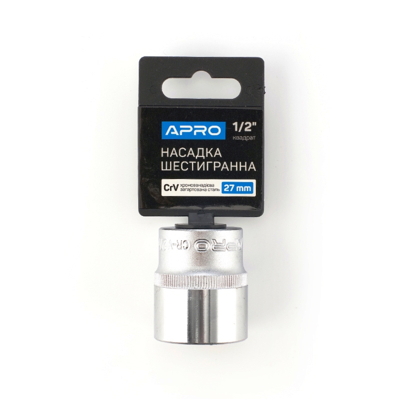 Насадка шестигранна CrV ½ 27мм Apro  (APRO)