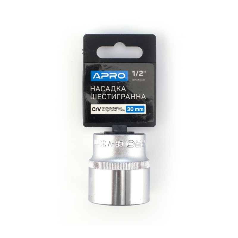 Насадка шестигранна CrV ½ 30 mm Apro  (APRO)