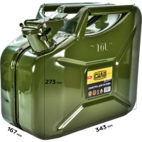 Каністра металева 10л (СИЛА - Інструмент)