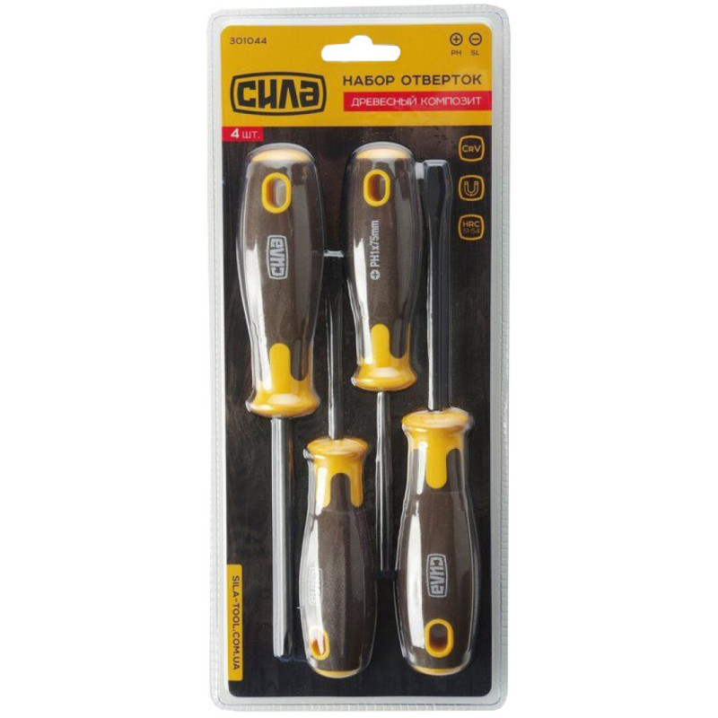 Набір викруток композитний пластик CrV 4шт