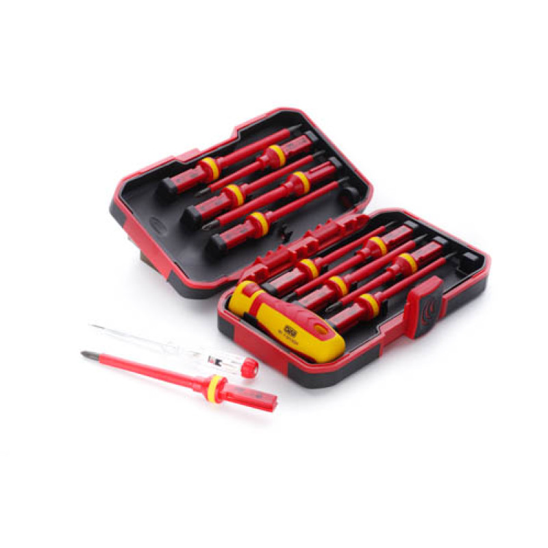 Набір викруток діелектричних, пластиковий кейс, 13В1 CrV