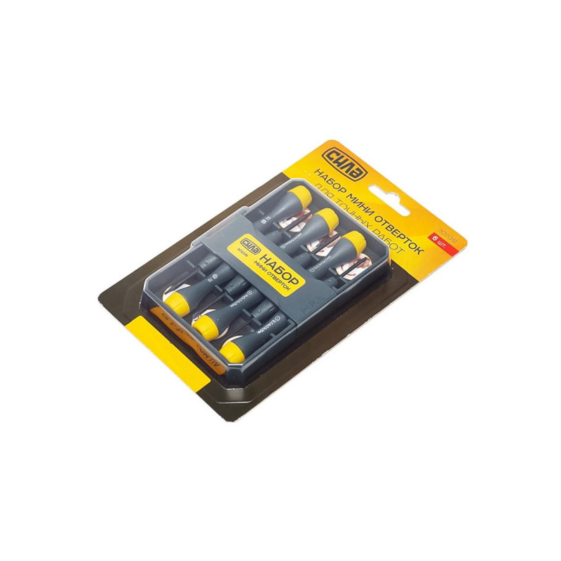 Набір міні викруток для точних робіт CrV в кейсі 6шт (СИЛА - Інструмент)