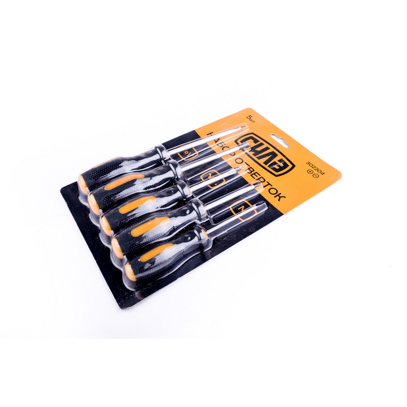 Набір викруток обгумованих SL3x75; SL5x75; SL6x125; PH1x80; PH2x100 (СИЛА - Інструмент (Україна))