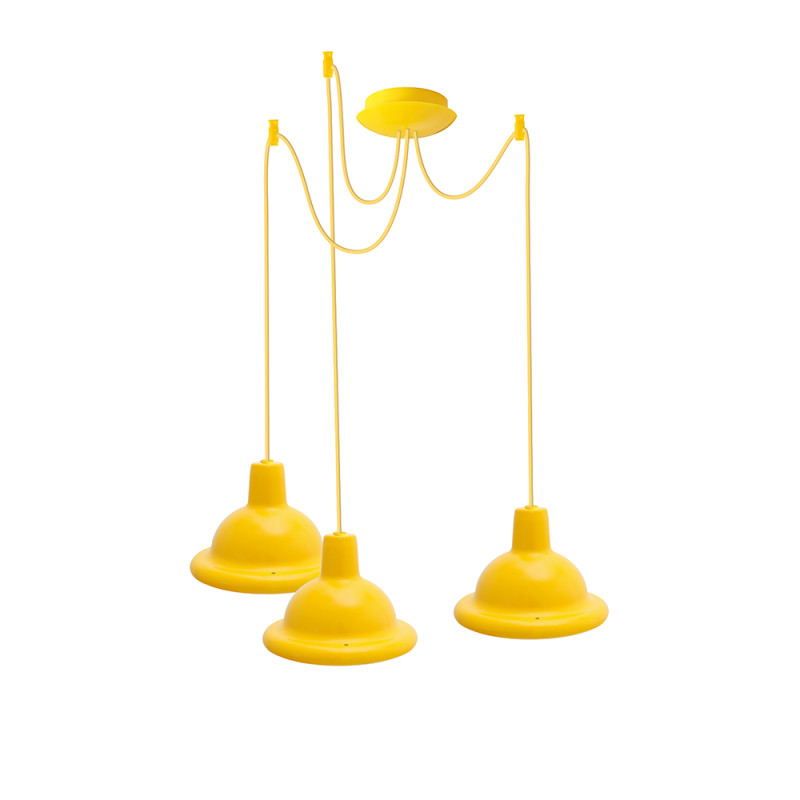 Світильник ERKA 1303-323, стельовий, 3*60W, 2м,  жовтий, Е27