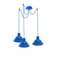 Світильник ERKA 1303-323, стельовий, 3*60W, 2м,  синій, Е27