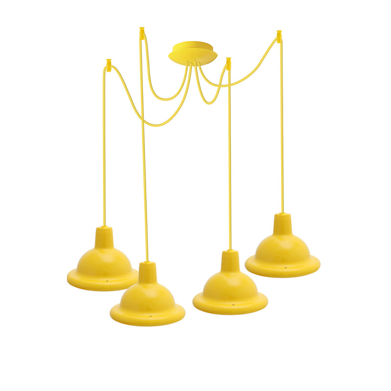 Світильник ERKA 1303-424, стельовий, 4*60W, 2м,  жовтий, Е27