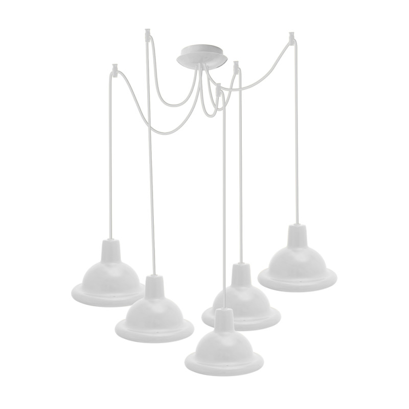 Світильник ERKA 1303-525, стельовий, 5*60W, 2м, білий, Е27