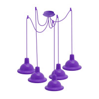 Світильник ERKA 1303-525, стельовий, 5*60W, 2м, фіолетовий, Е27