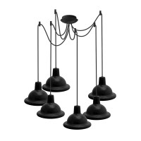 Світильник ERKA 1303-626, стельовий, 6*60W, 2м,  чорний, Е27