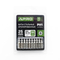 Біта APRO РН1*25мм хром, 10шт/уп (APRO)