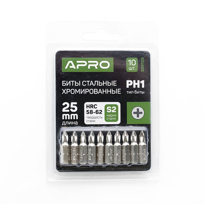 Біта APRO РН1*25мм хром, 10шт/уп (APRO)
