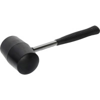 Киянка гумова 225гр/40мм чорна з металевою рукояткою  (СИЛА - Інструмент)