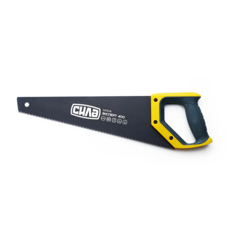 Ножівка по дереву 400мм тефлон з пластиковою 2-х компонентною рукояткою (СИЛА - Інструмент)
