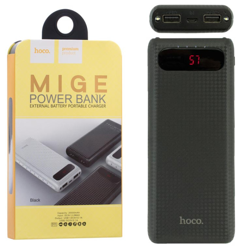Power Bank Hoco B20A 20000 mAh Black