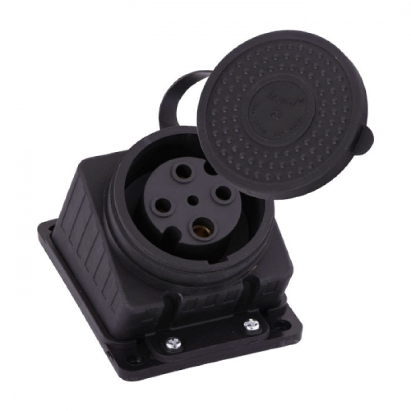 Розетка трифазна настінна з заглушкою (каучук) Lezard (1/12/48 шт)