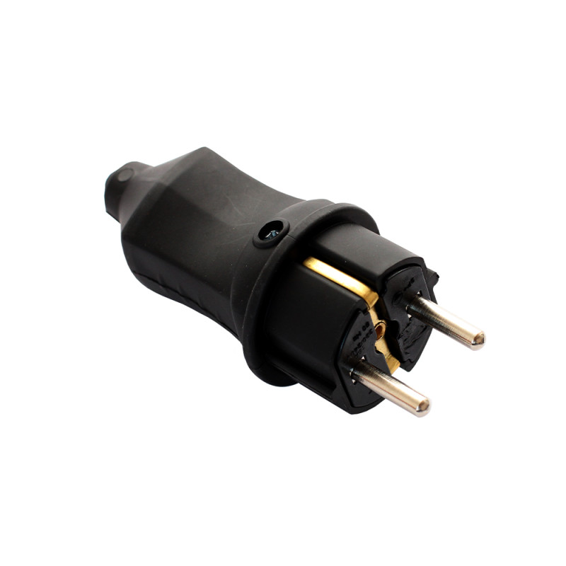 Вилка ERKA 4001, 16А із заземленням пряма (каучук)