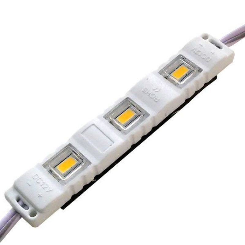 # 092 MTK-5730-3Led-W-1W 12V Plastic світлодіодний модуль (smd 5730 3шт, 75мм)