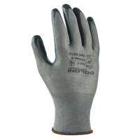 Перчатки Арт 4576 сірі, трикотаж, нітрил, неповний облив, р.8 