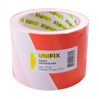 Сигнальная лента 50мм * 90м красно белая (UNIFIX)