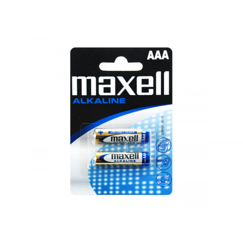 Лужна батарейка Maxell Alkaline AAA/LR03 2шт/уп blister   2/24