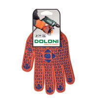 Перчатка Днепр Арт 526 з ПВХ помаранчева 10 клас ХБ/ПЭ /10