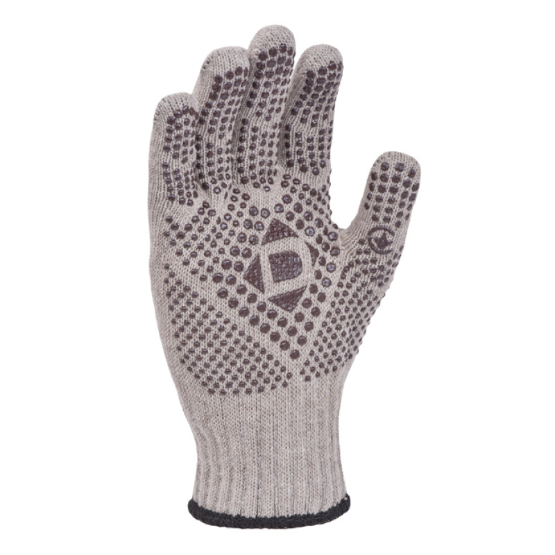 Перчатка Днепр Арт 5701 трикотаж, світло-коричневі, з пвх УНІВЕРСАЛ D. р.10 /10