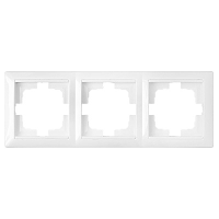 Рамка 3 місця горизонтальна Bylectrica Стиль біла 216