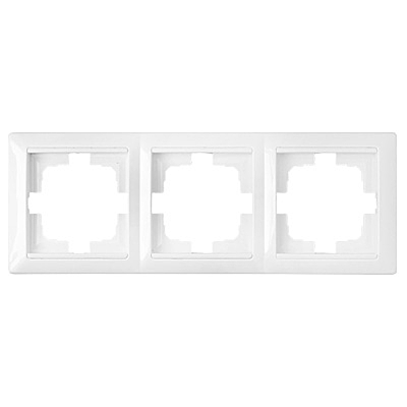 Рамка 3 місця горизонтальна Bylectrica Стиль біла 216