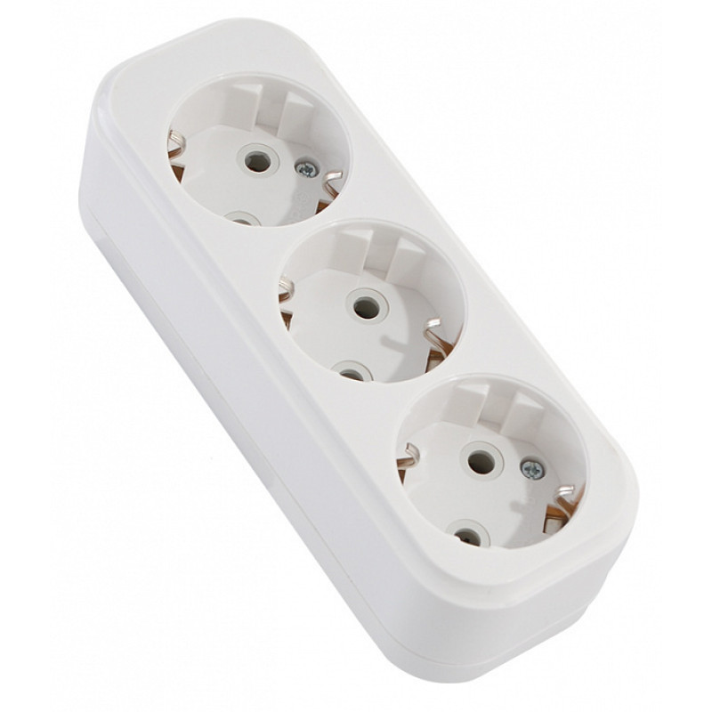 Колодка 3-місна ( 2Р+РЕ) КП-З-12