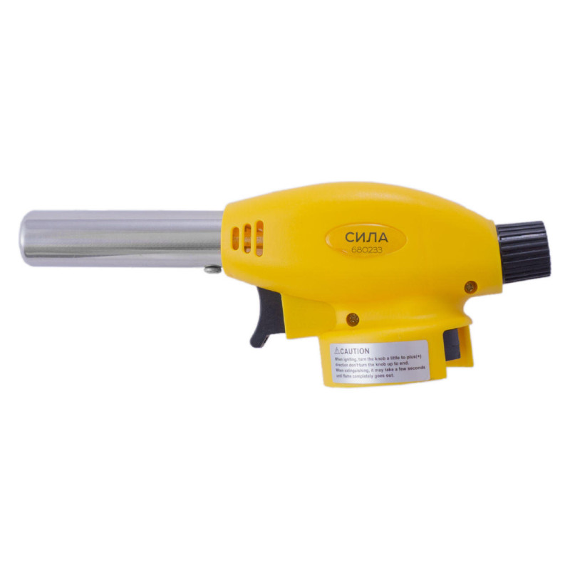 Пальник газовий з п'єзопідпалом Ø22mm 166mm (СИЛА - Інструмент)