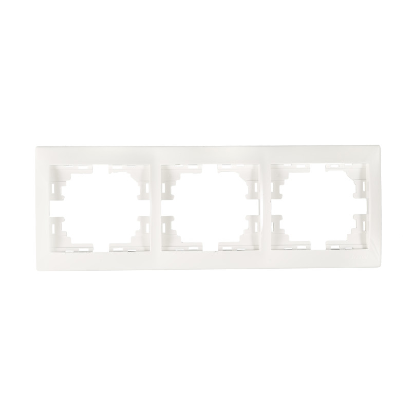 MIRA Рамка 3-а горизонтальна б/вст біла (1/10шт/120шт)